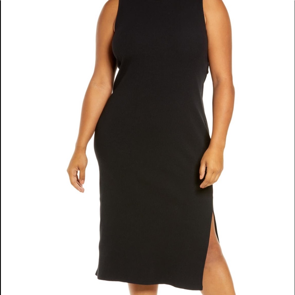 Sleeveless Knit Dress Plus Black